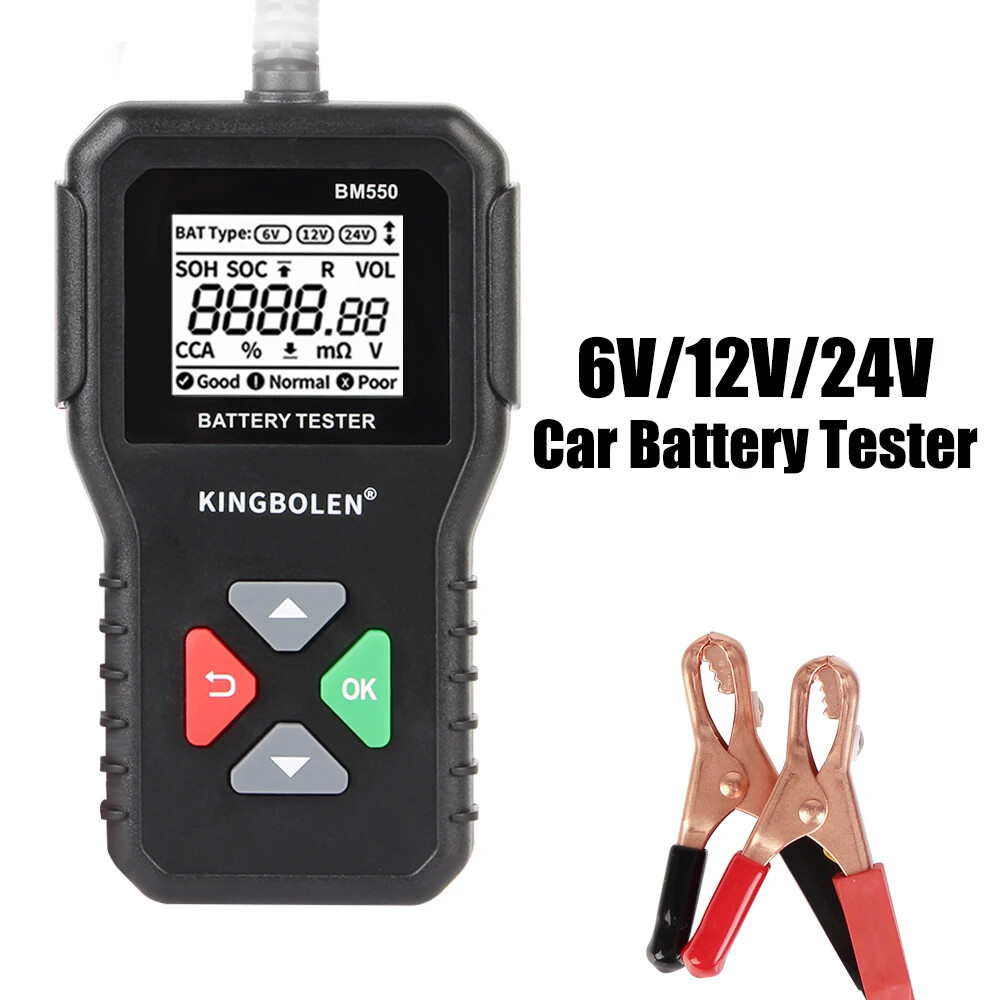 100-2000 CCA Car Battery Tester BM550 6V 12V 24V Battery System Detect Analyzer
