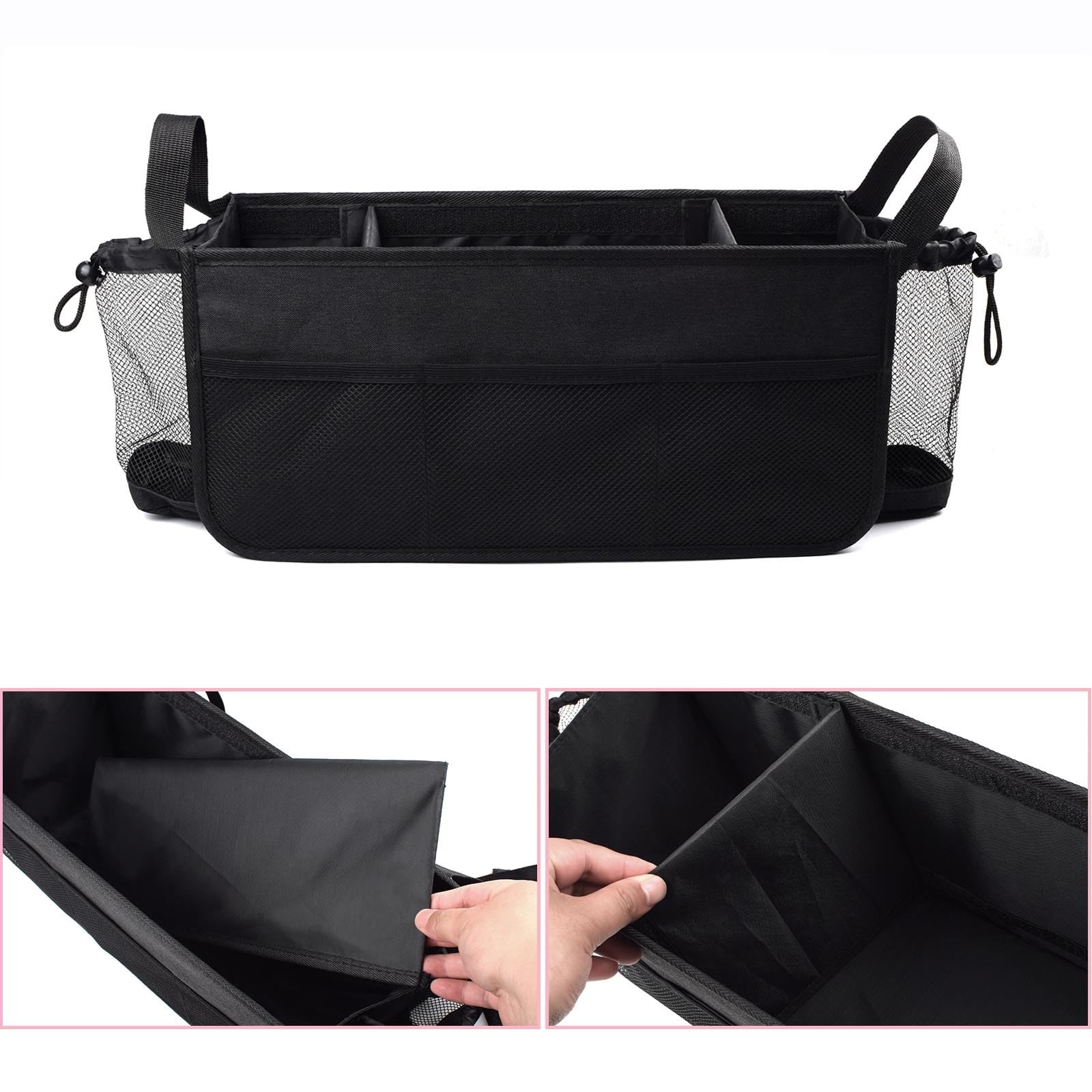 Upgraded Rollator Basket Foldable Rollator Walker Storage Bag with Cup Holder...