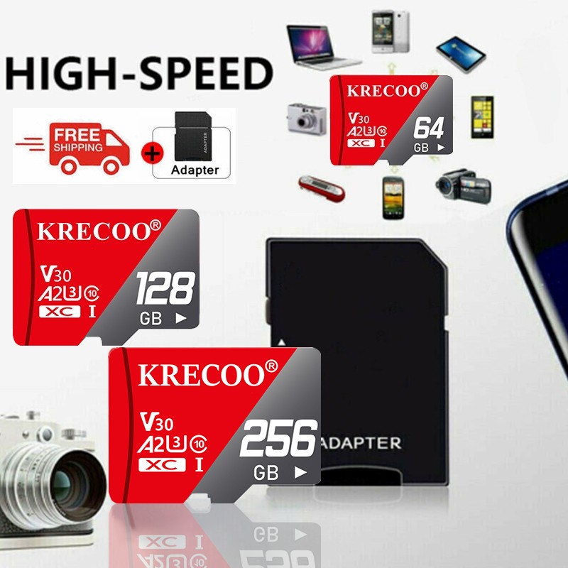 Universal Micro SD Card 128GB 256GB 64GB Class10 TF SDXC GoPro & Adapter Lot