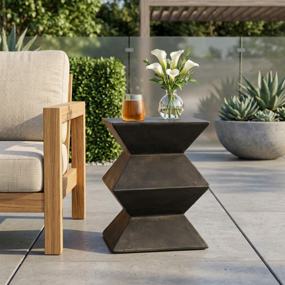 Outdoor Lightweight Concrete Side Table,MGO End Table