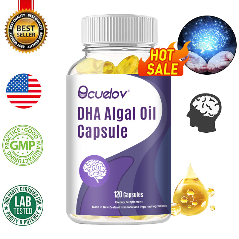 Vegan Omega 3 DHA Supplement Algal Oil 600 mg - 120 Capsules