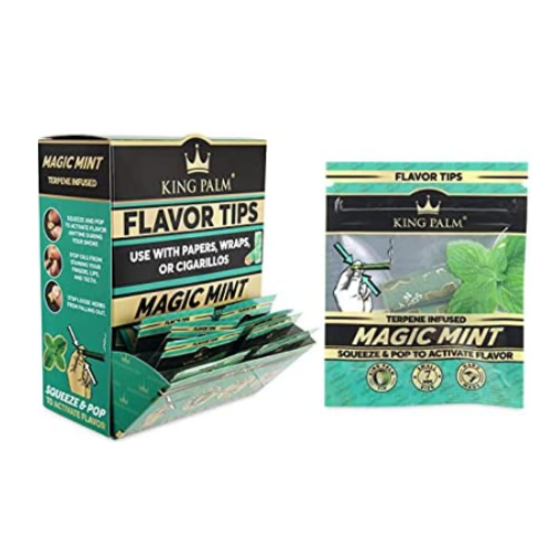 King Palm | Flavored Filter Tips | Magic Mint | 50 Pack X 2 = 100 Rolling Tips