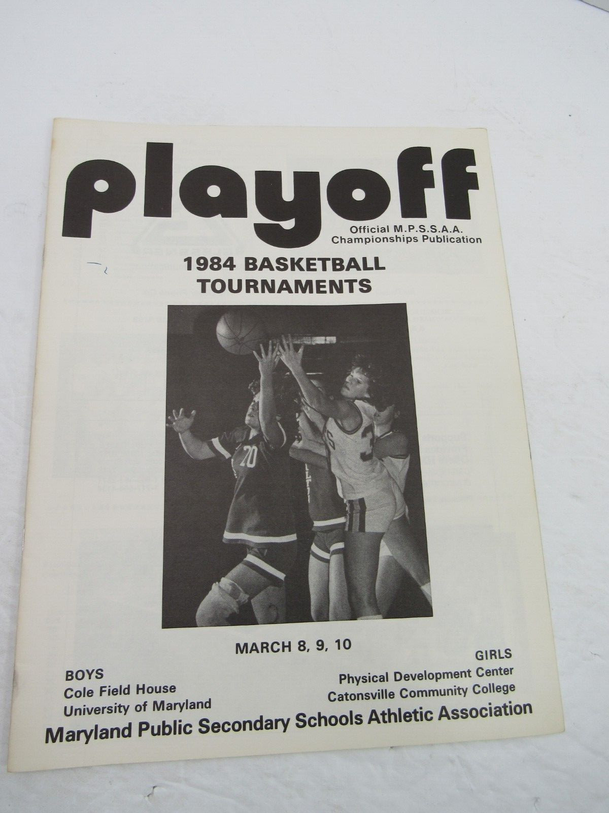 VTG 1984 PLAYOFF Magazine Maryland State Basketball Finals High School GUC
