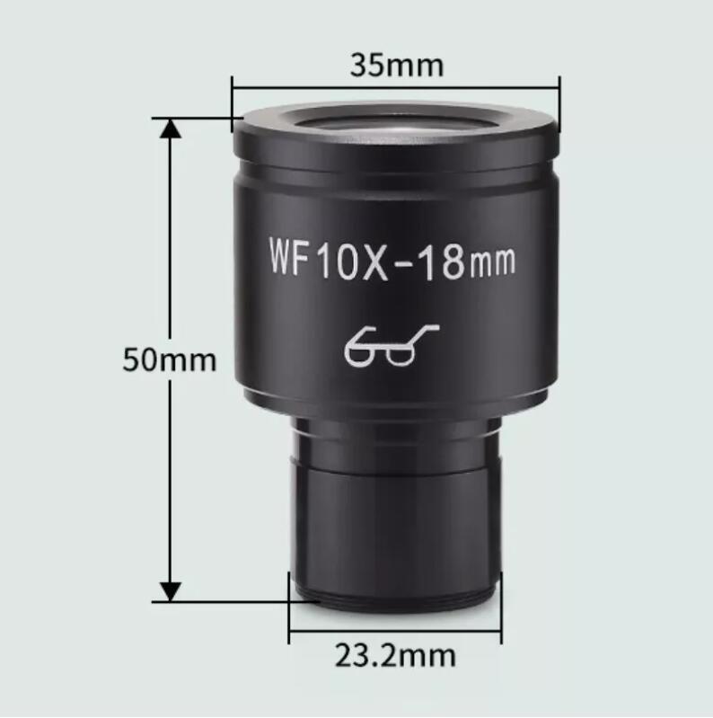 WF10X/ 18mm High Eyepiont Wide Anglef biological microscope 23.2mm with scale