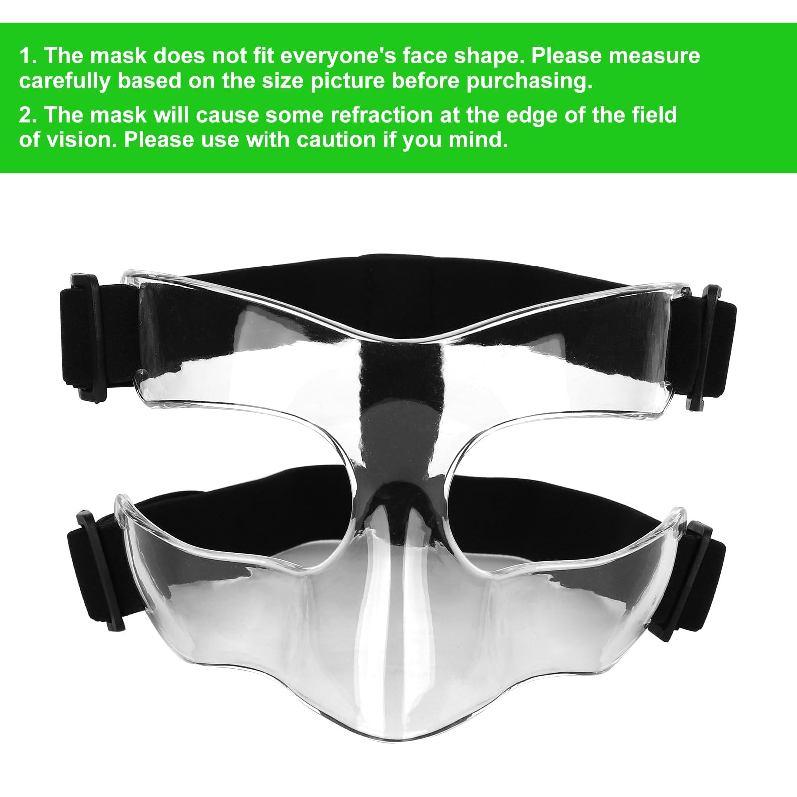 Nose Guard, Adjustable Face Shield Broken Nose Clear Face Cover Protective No...