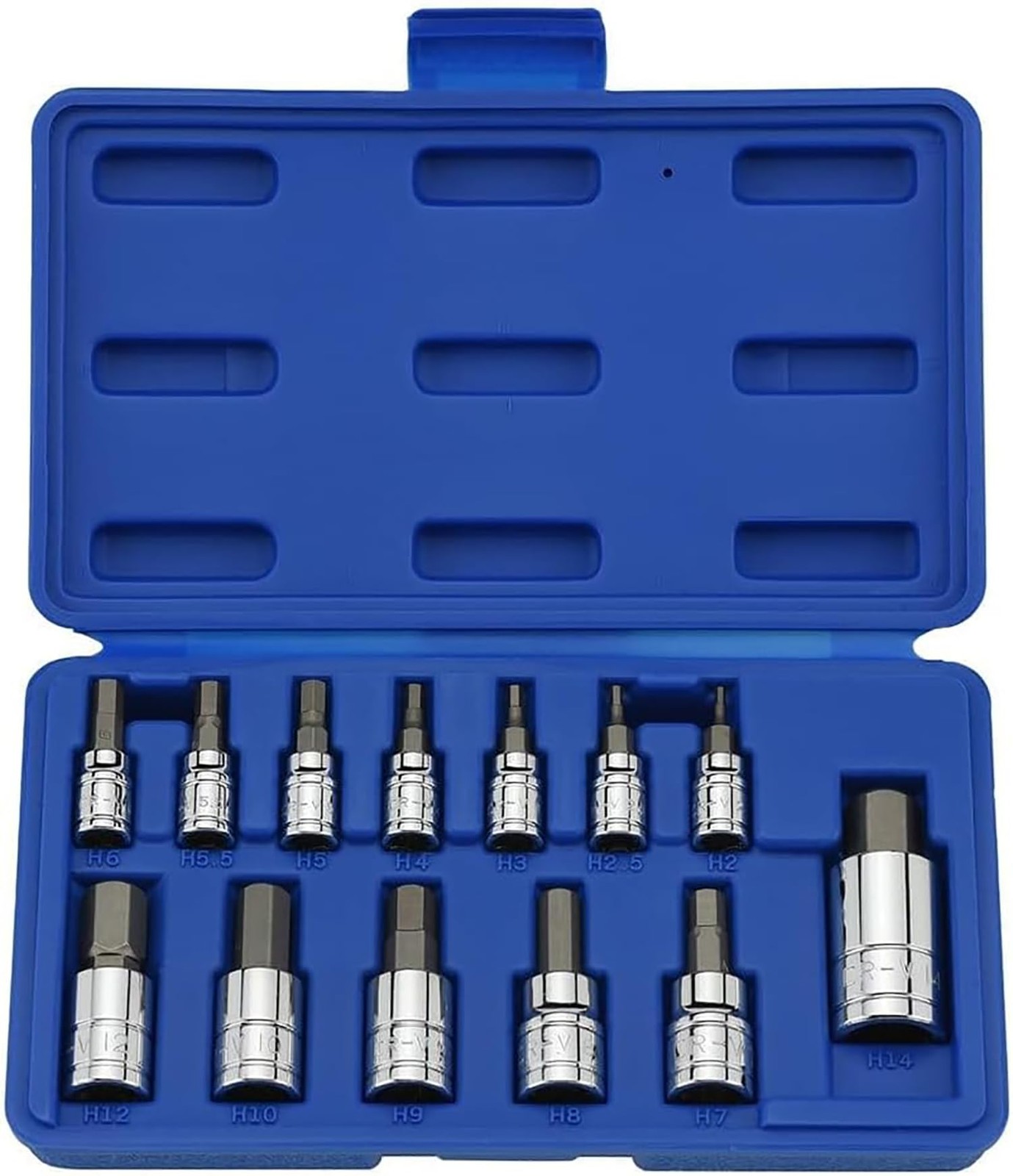 NEIKO 10074A Metric Hex Bit Socket Set | 13-Piece | S2 and Cr-V 13 Piece