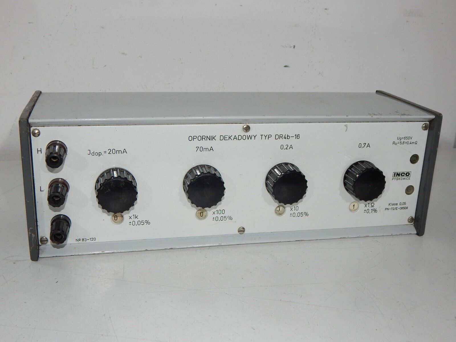 Crank resistance meter INCO DR4b-16 resistance box box 0-11110 ohm 0.05