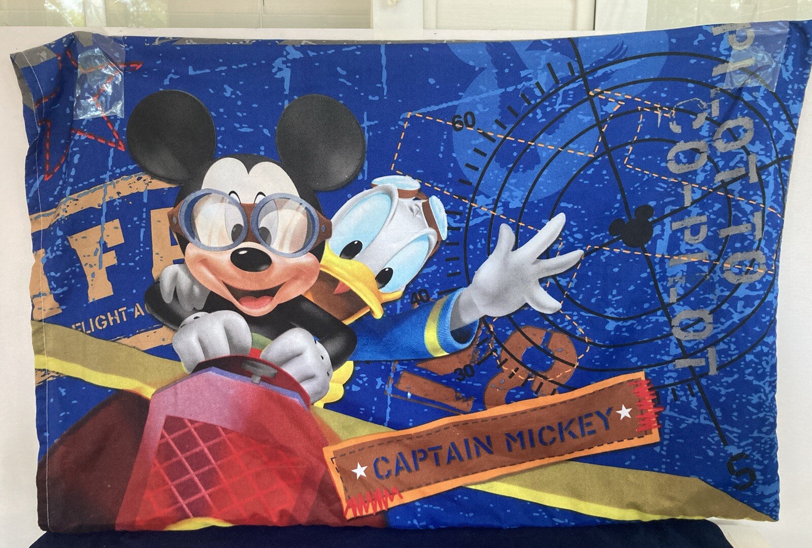 Disney MMC Mickey Flight Academy Captain Mickey Pillowcase 20x29"