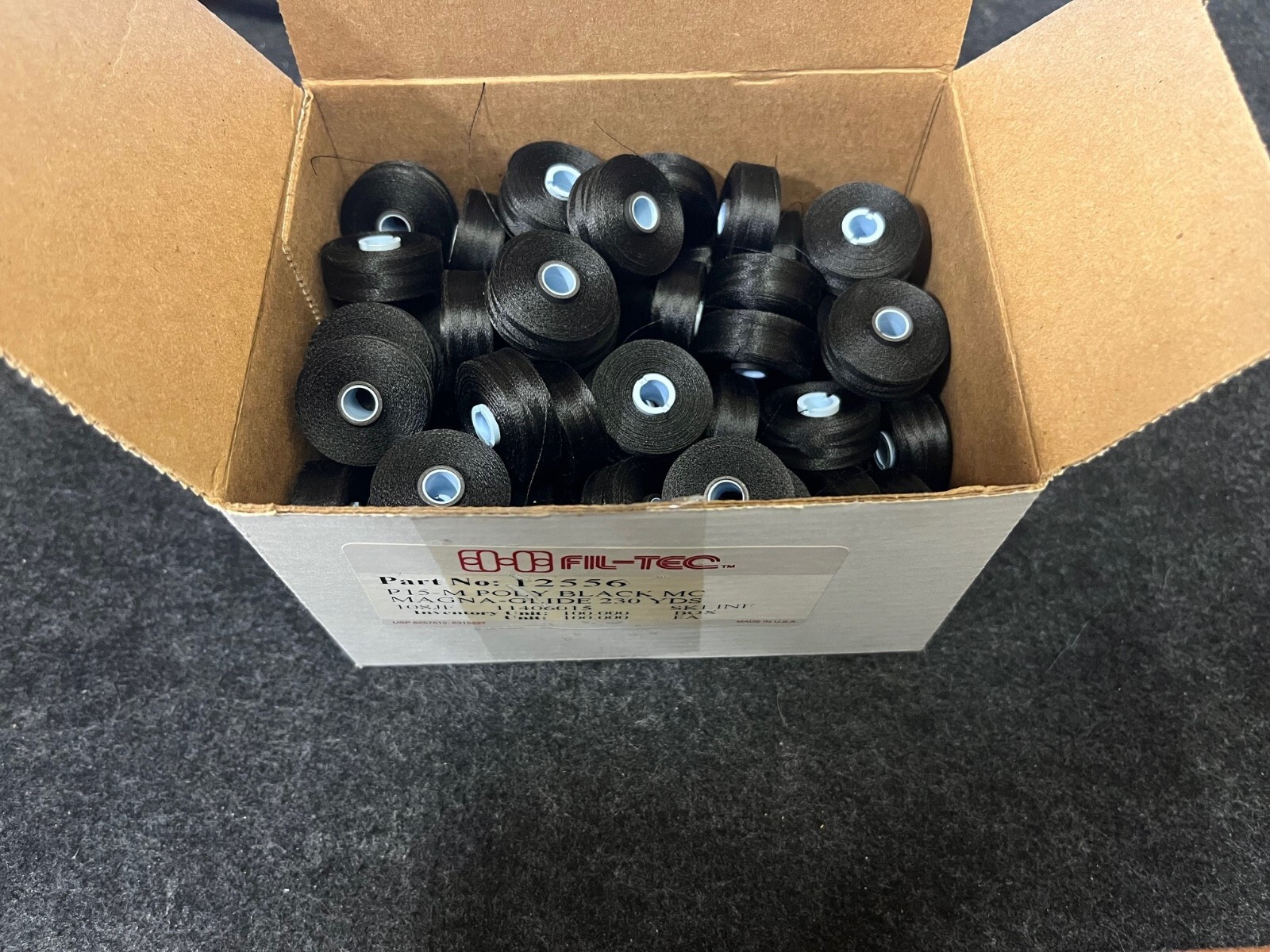 Fil-Tec Black Embroidery Bobbins JUMBO M-Size: Tajima, Barudan, Brother, Happy