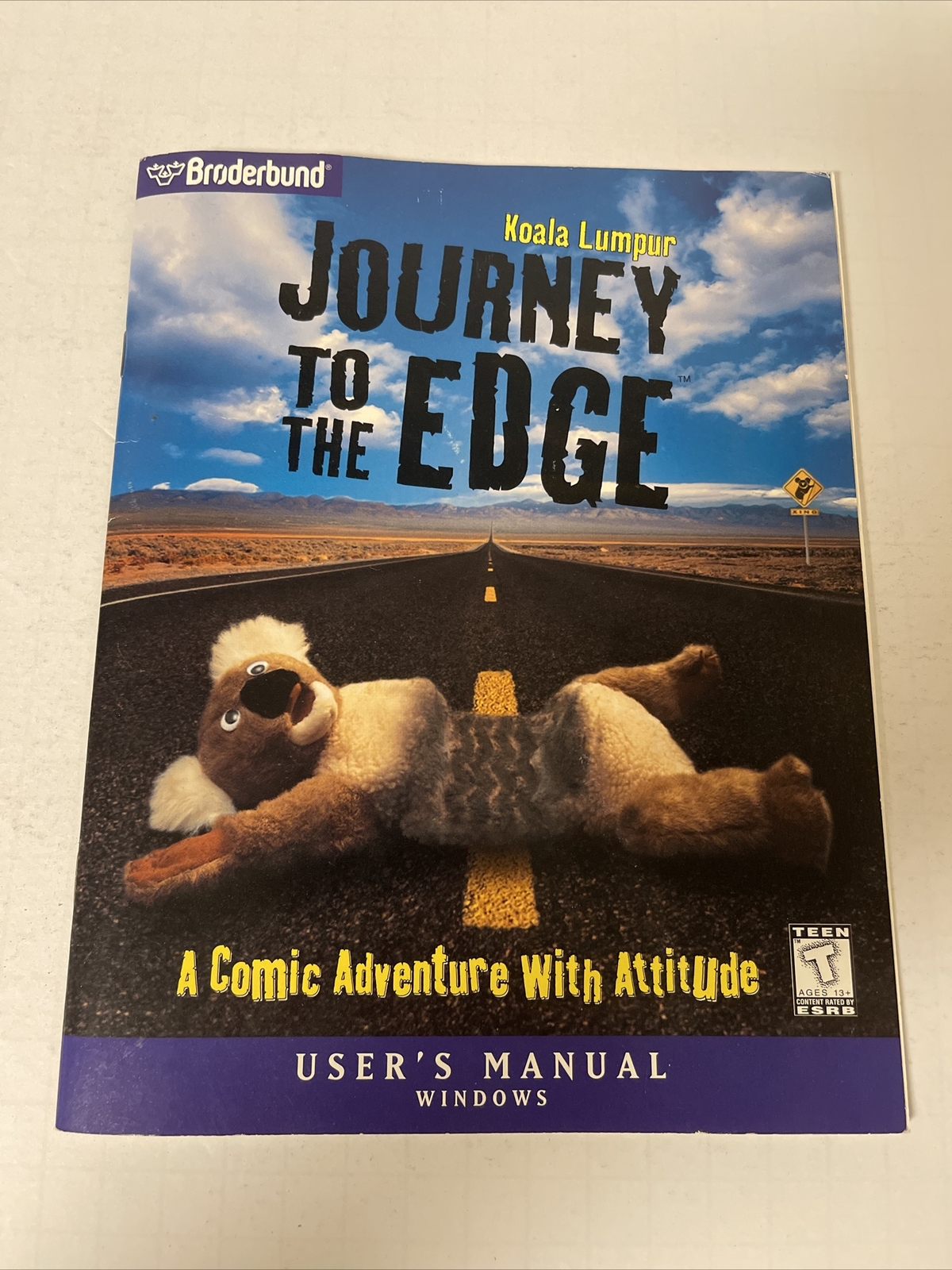 Koala Lumpur Journey To The Edge 1997 Broderbund PC MANUAL ONLY BOOKLET