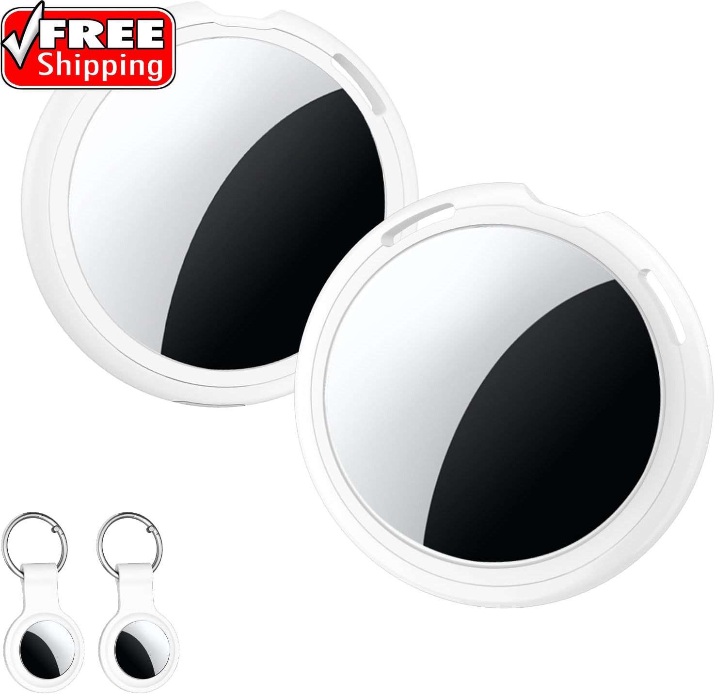 2 Pack Tracker Tags Finder Apple Find My Mfi Certified Waterproof Ios Only | Blu