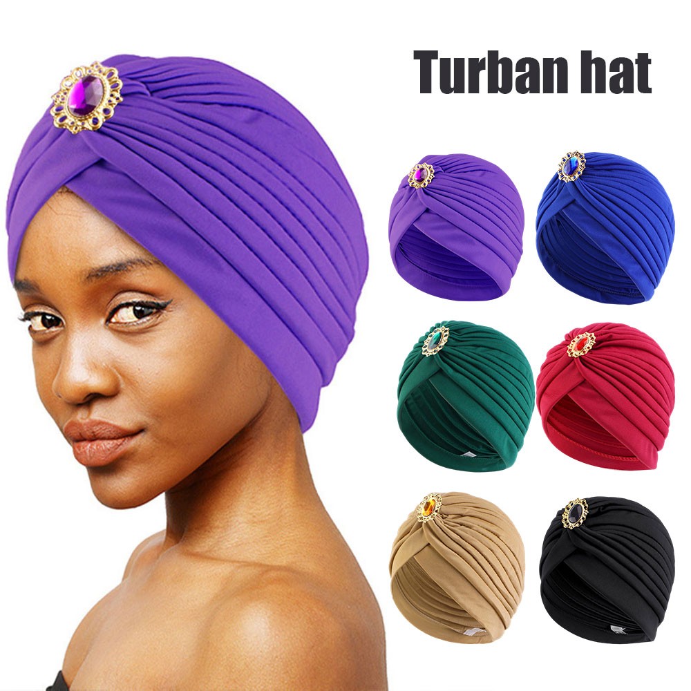 New Twist Retro Ethnic Turban Hat Turban Headwear Accessory Indian Hat Headband；