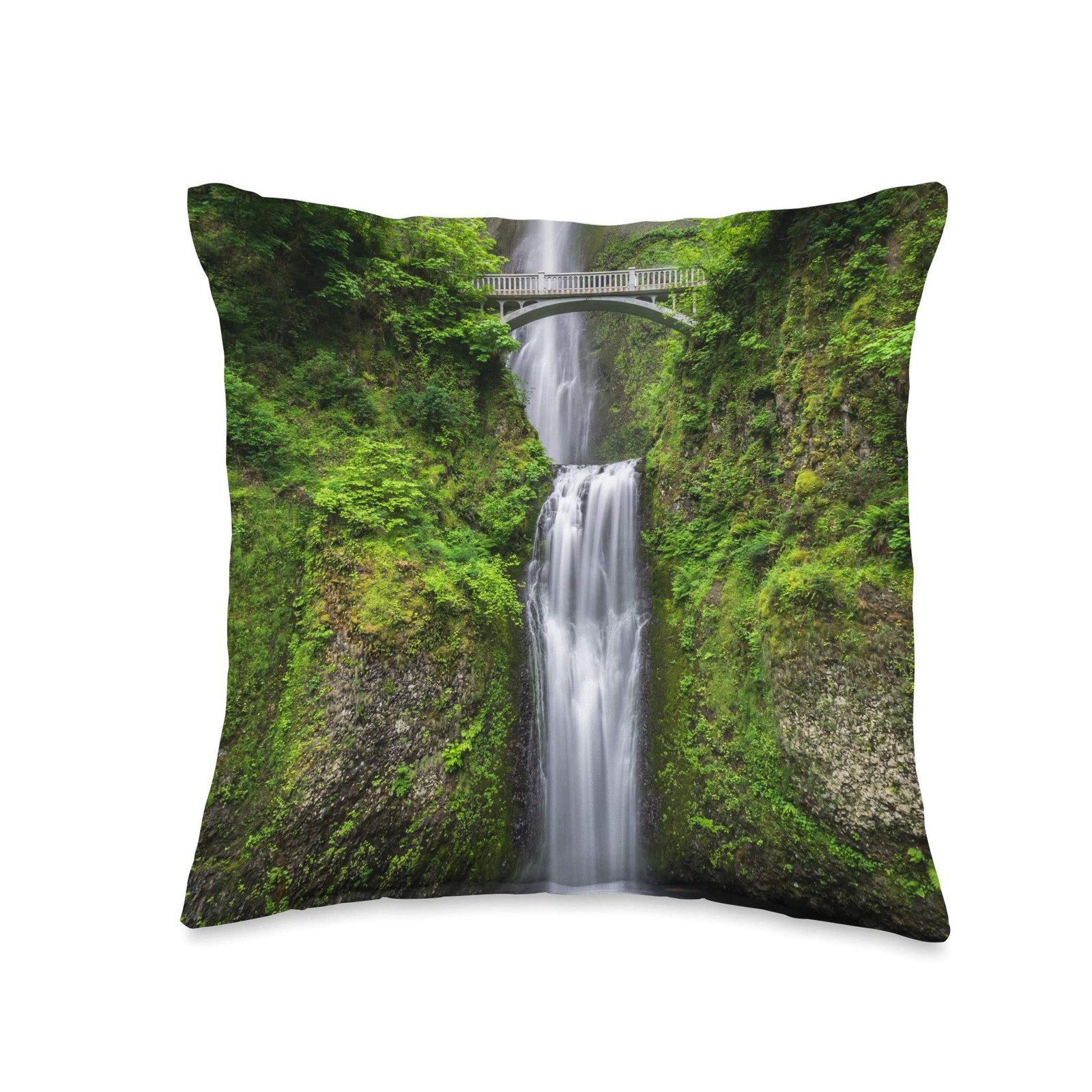 Green Nature Photography Throw Pillow, Scenery, Art, Decorator, Accent, Gift