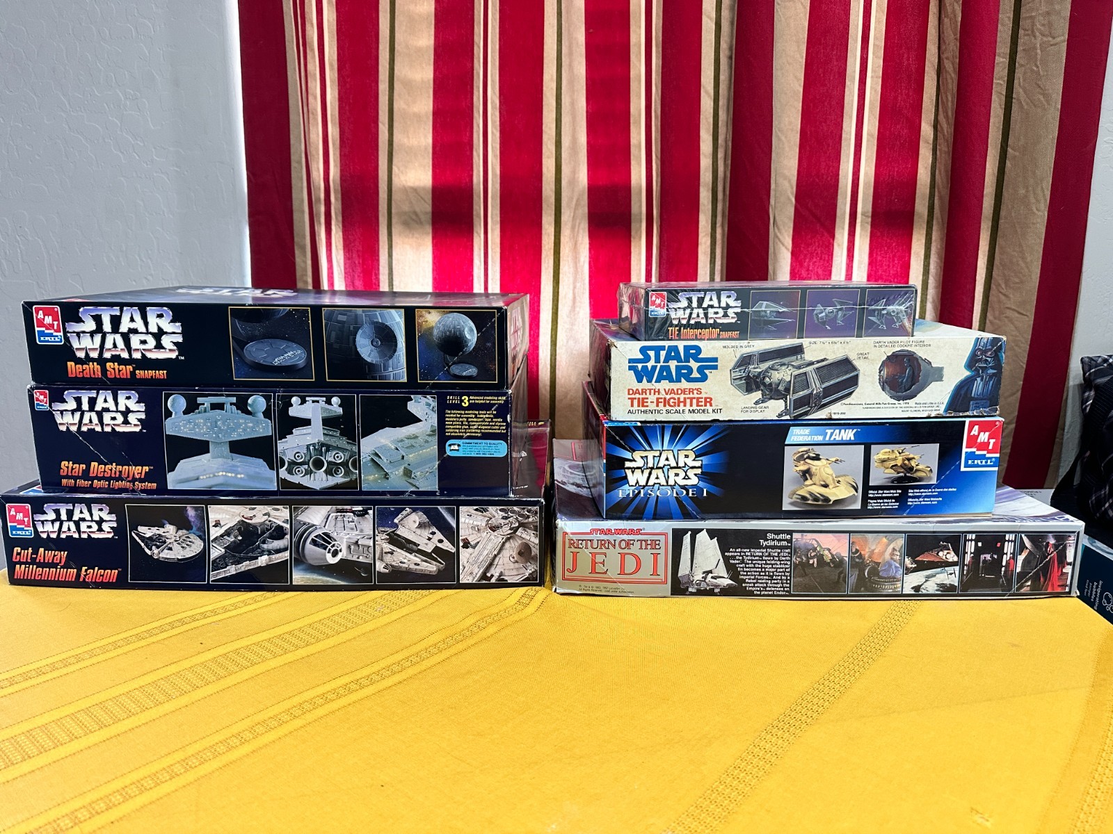 Star Wars AMT-MPC Model Lot of 7 ~TIE FIghter~Tydirium Shuttle~Death Star~Falcon