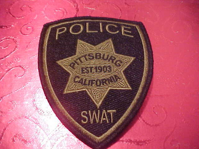 PITTSBURG CALIFORNIA S.W.A.T. POLICE PATCH SHOULDER SIZE UNUSED GREEN/BLACK ****