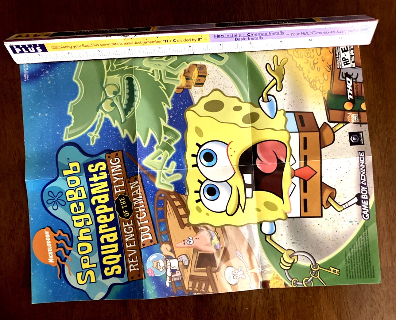 SET OF 5 SpongeBob Gameboy Advance Instruction Booklets Inserts Posters Points