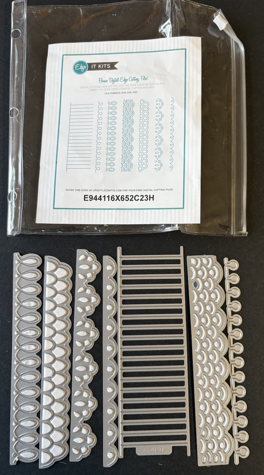 Lifestyle Crafts Edge It Kits Set of 7 Edgers Rolodex *Read* Metal Cutting Dies