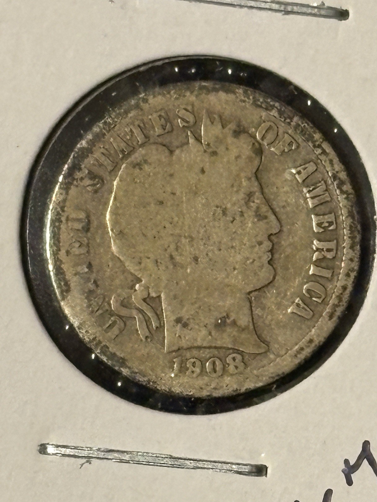 1908-O Barber Dime