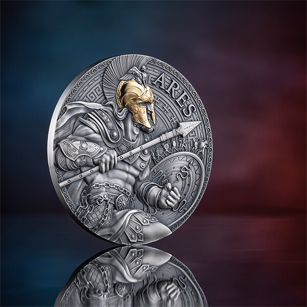 2024 Cameroon Ares The Great Greek Mythology 2 oz Antique finish Silver Coin