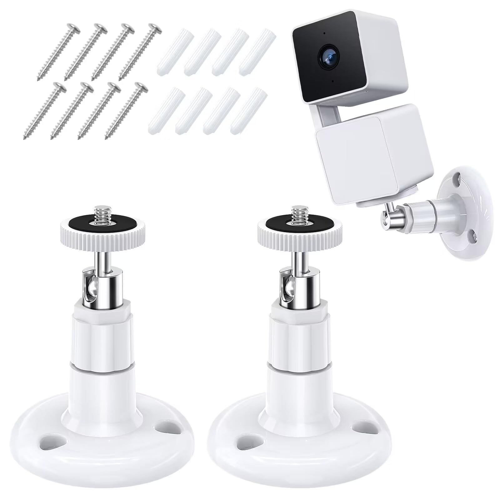 FASTSNAIL Wall Mount Kit for Wyze Cam Pan V3/ 3.15 inches x 4.8 inches, White