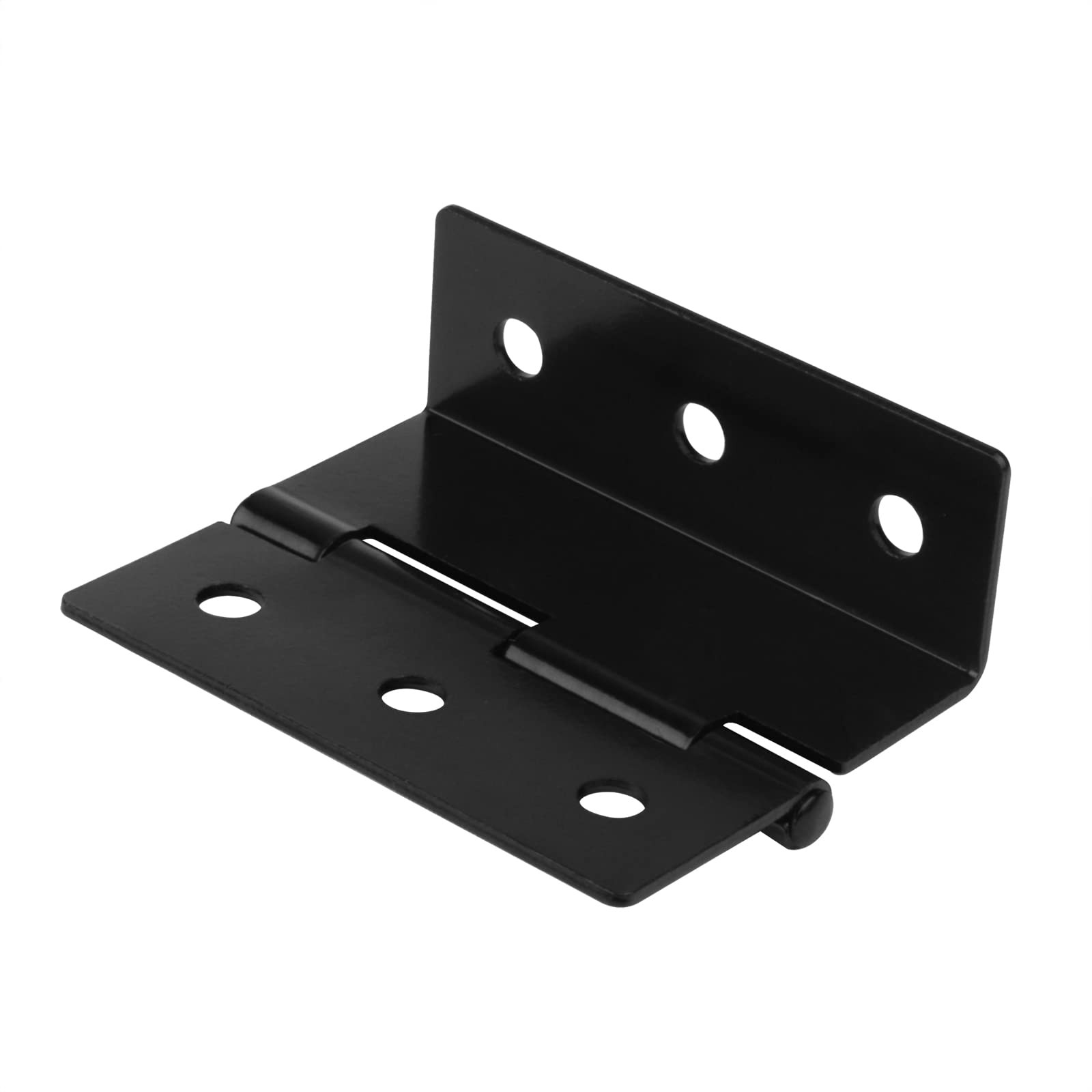 6 Pcs 3" Half-Surface Chest Hinges,Black Offset Hinge for 1" Thick Door Panel...