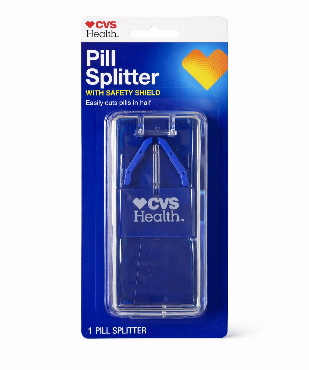 Pill Splitter Cutter with Safety Shield Daily Usage Cuts Pills Easy CVS Health