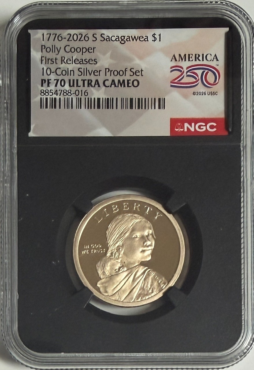 2026 S Sacagawea $1 Polly Cooper  NGC PF70 UCameo First Releases #2830B