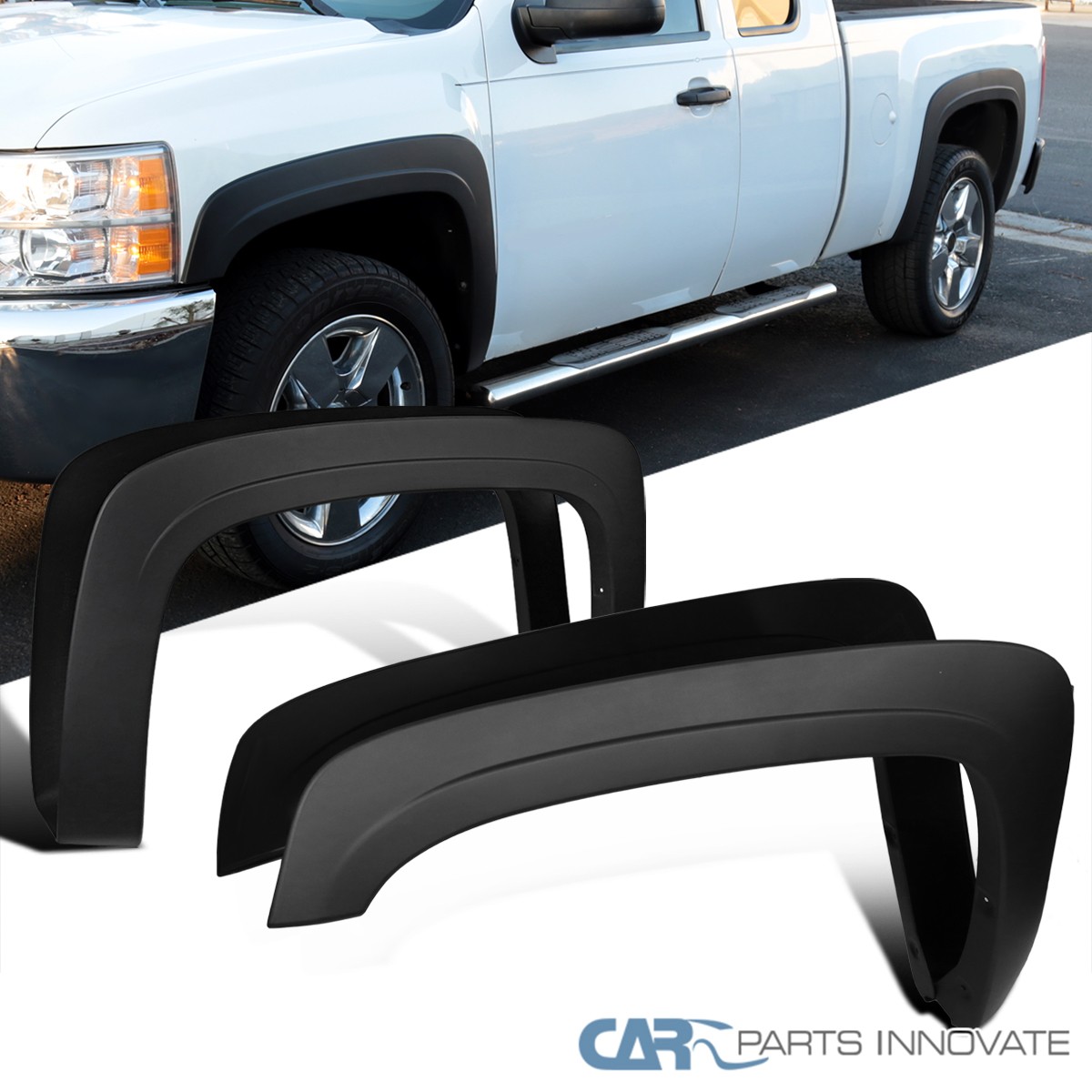Fits 07-13 Chevy Silverado 1500 2500HD 3500HD Long Bed OE Smooth Fender Flares