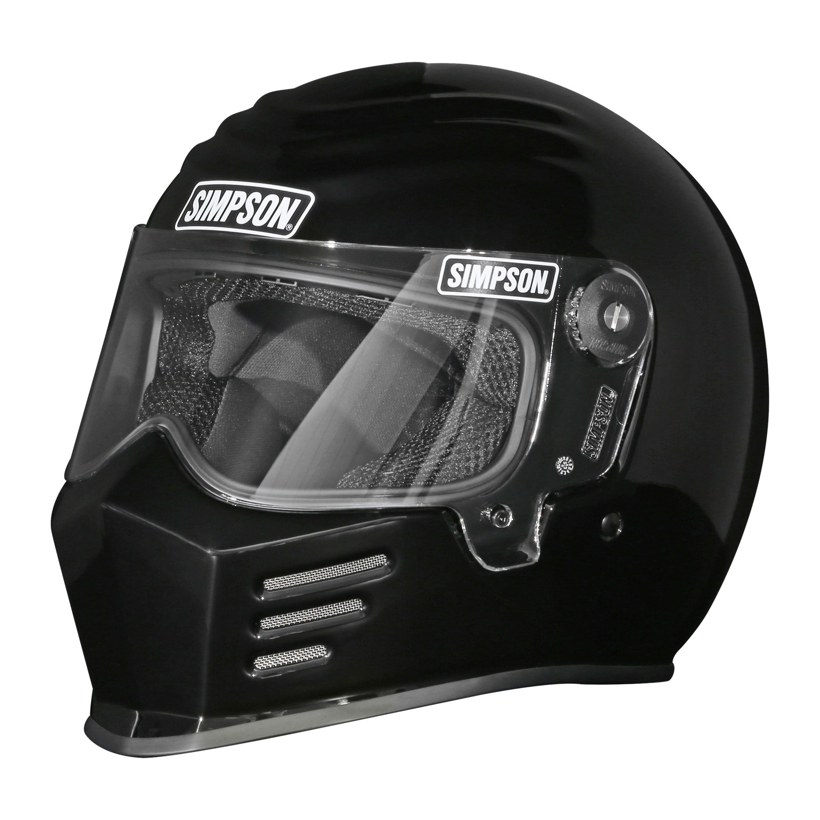 Simpson Outlaw Bandit 3 Motorcycle Helmet - Black - Medium - Street or Track