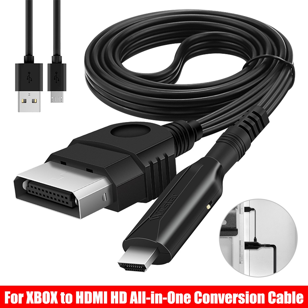 For Xbox to HDMI Adapter Cable Original Classic Xbox to HDMI Converter HD 1080i