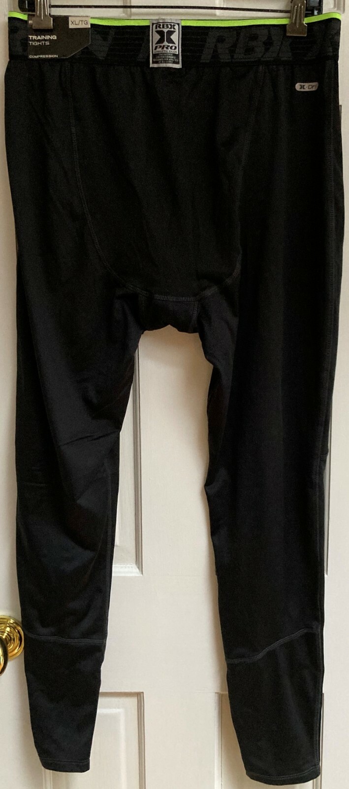 NWT RBX MEN COMPRESSION TRAINING TIGHTS BASE LAYER BLACK PANTS CRM7012 SMALL $58