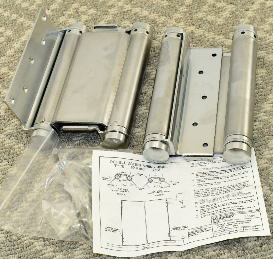 McKinney 86585 Double Acting Spring Hinge Type 1001 + 9001 Set of 2 - USA - 8"