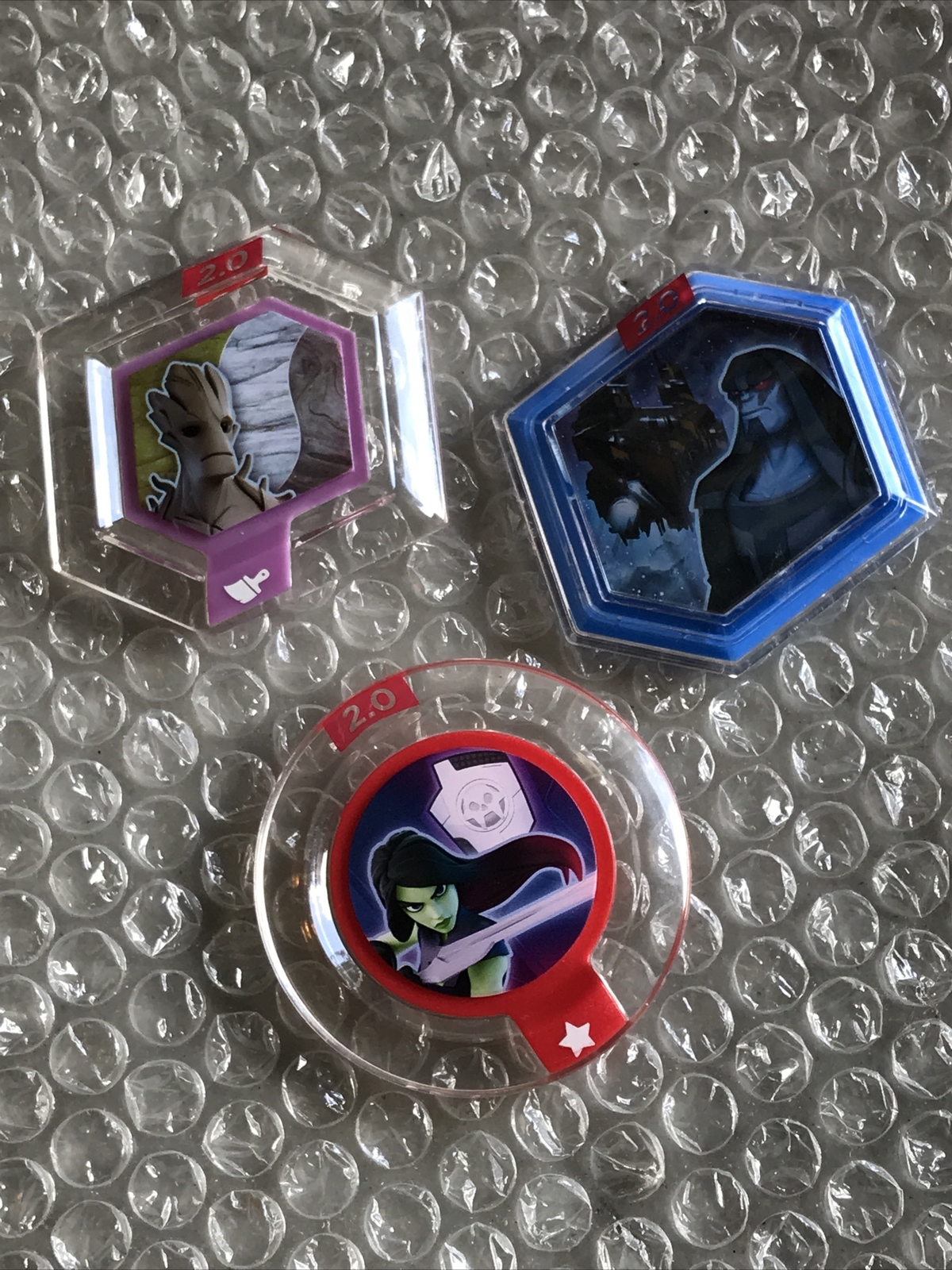 3 DISNEY INFINITY 2.0 Guardians of the Galaxyy power discs LOT SET BUNDLE Groot