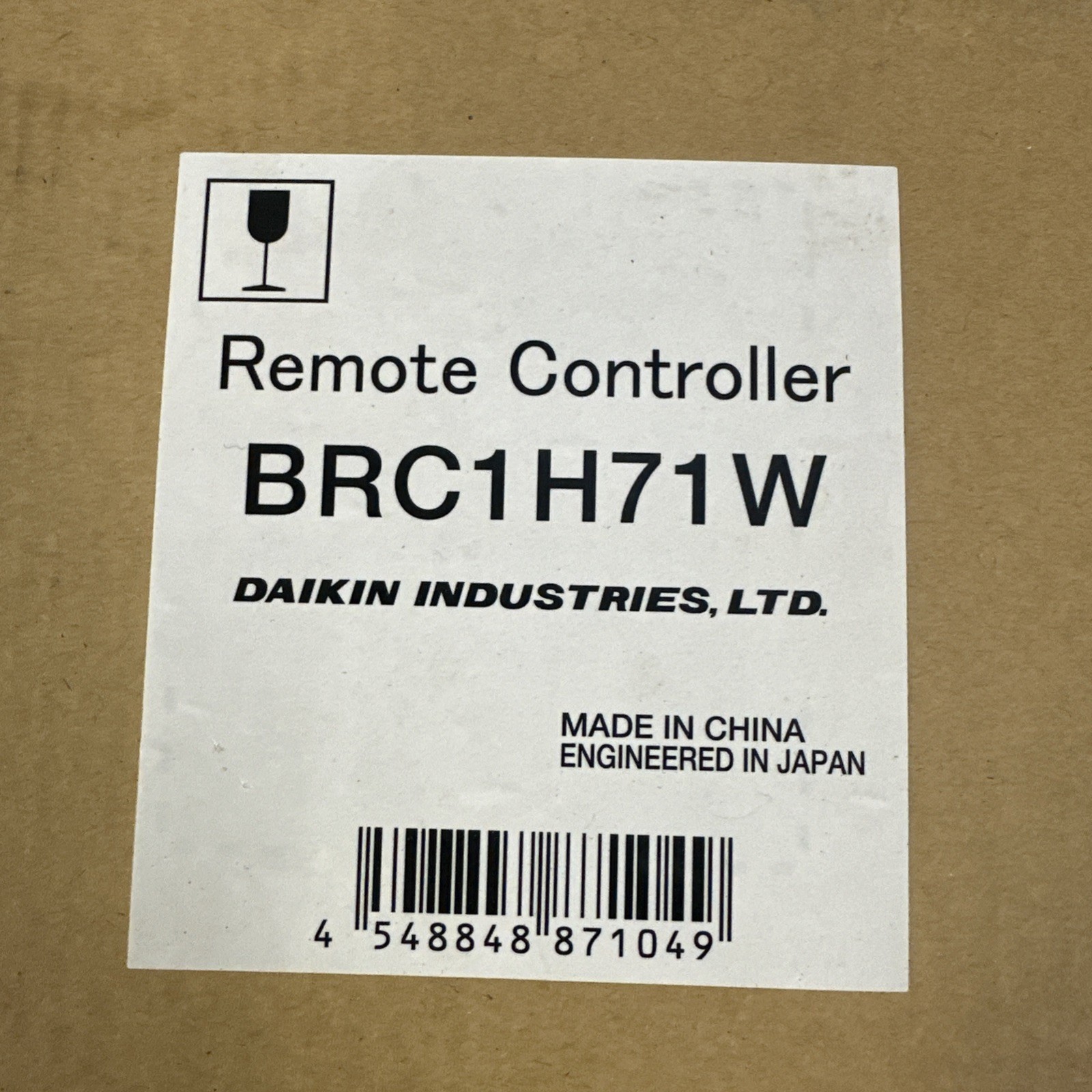Daikin Madoka BRC1H71W Remote Controller New Sealed
