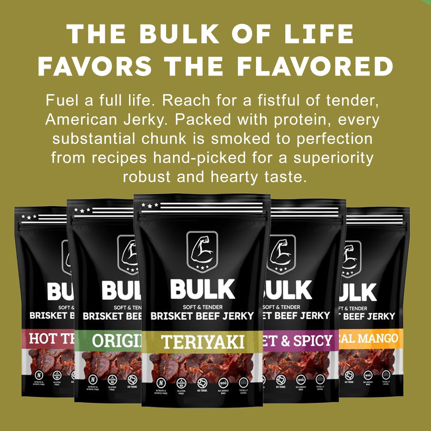 Bulk Beef Jerky - Brisket Jerky - Soft and Tender - All Natural - Beef Jerky ...
