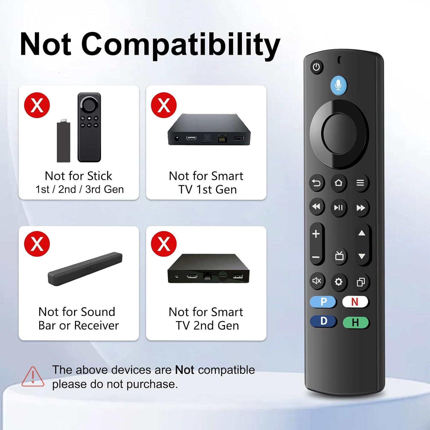 Replacement TV Remote for Amazon Fire Stick (4K, 4K Max, Lite), Firestick HD, TV