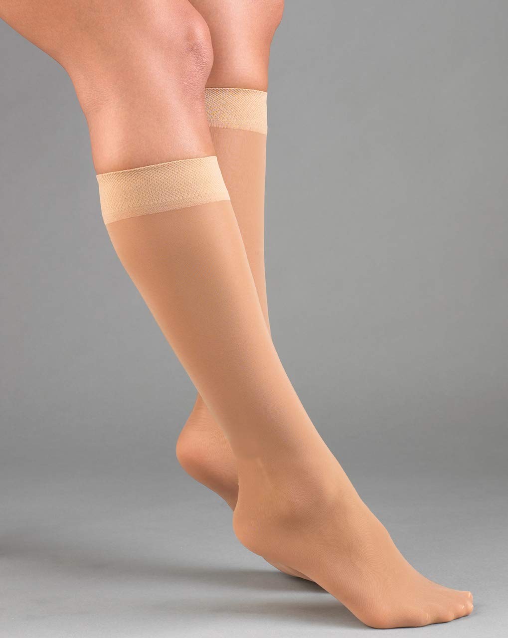 Activa UltraSheer Lite Support Knee High 9-12mmHg (Suntan) Size D