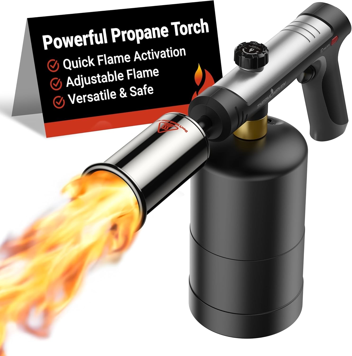 ThermoMaven Propane Torch with One-Touch Max Fire, Cooking Blow Torch Gun with..