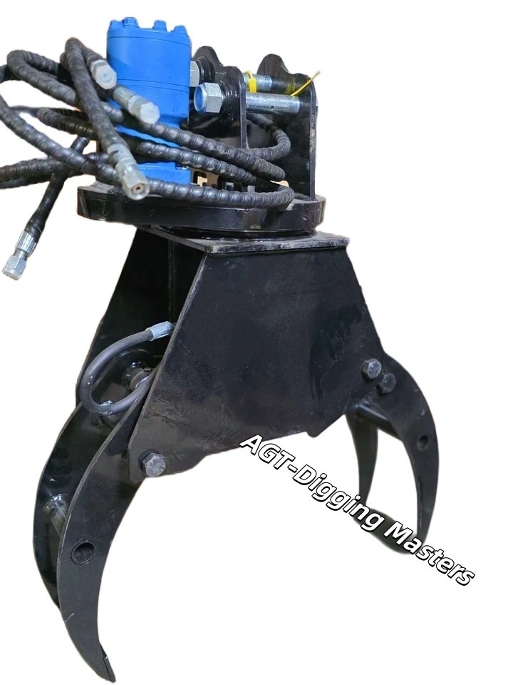 Excavator Attachment Hydraulic 360�� Rotating Grapple For 1 Ton Mini Excavator