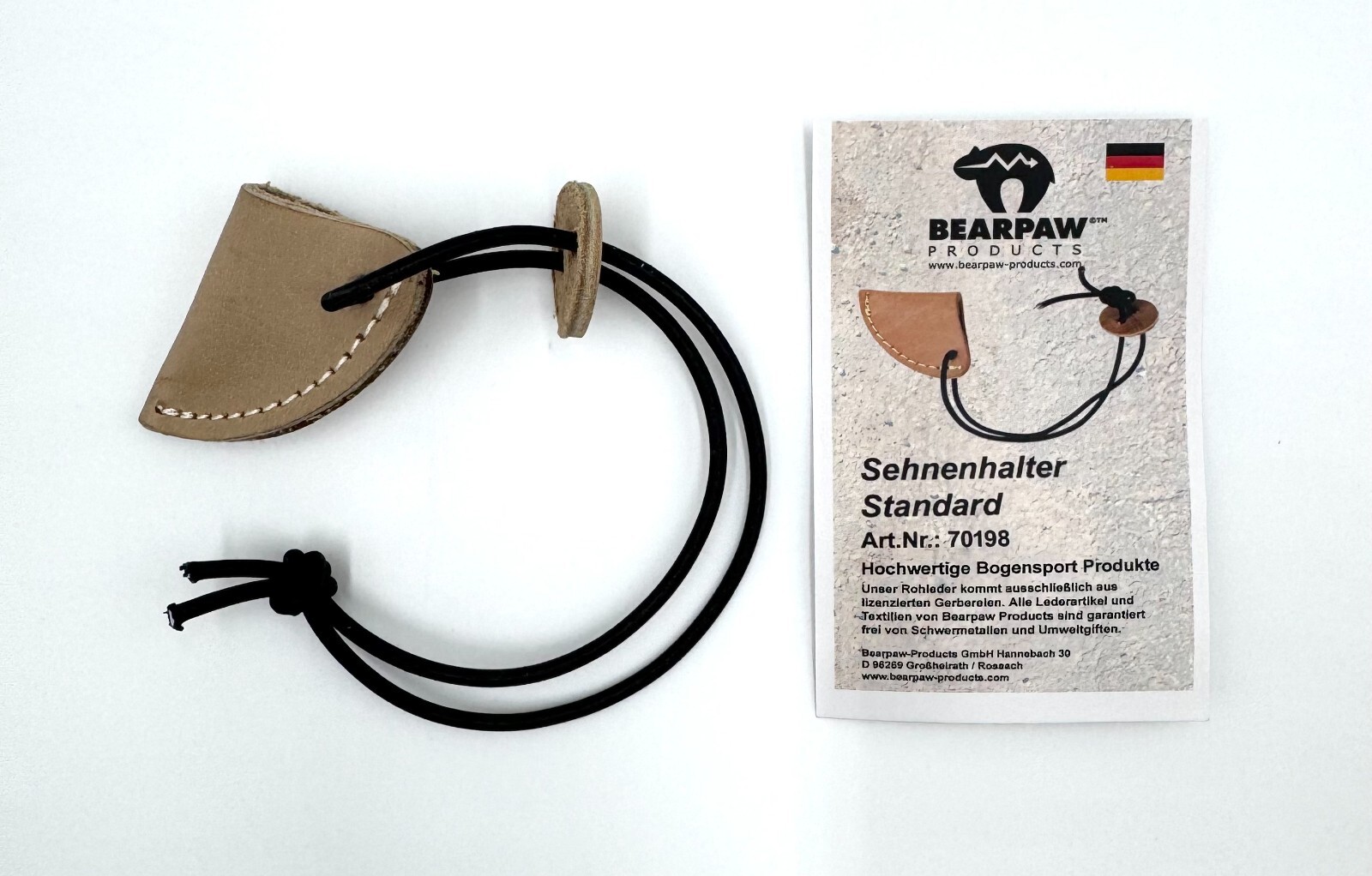 Bearpaw Leather Tip String Keeper