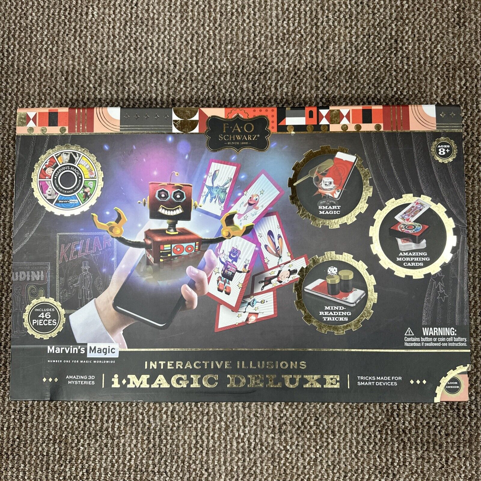 FAO Schwarz Marvin's Magic iMagic Deluxe 46 Piece Magic Kit Set NEW NIB Tricks!