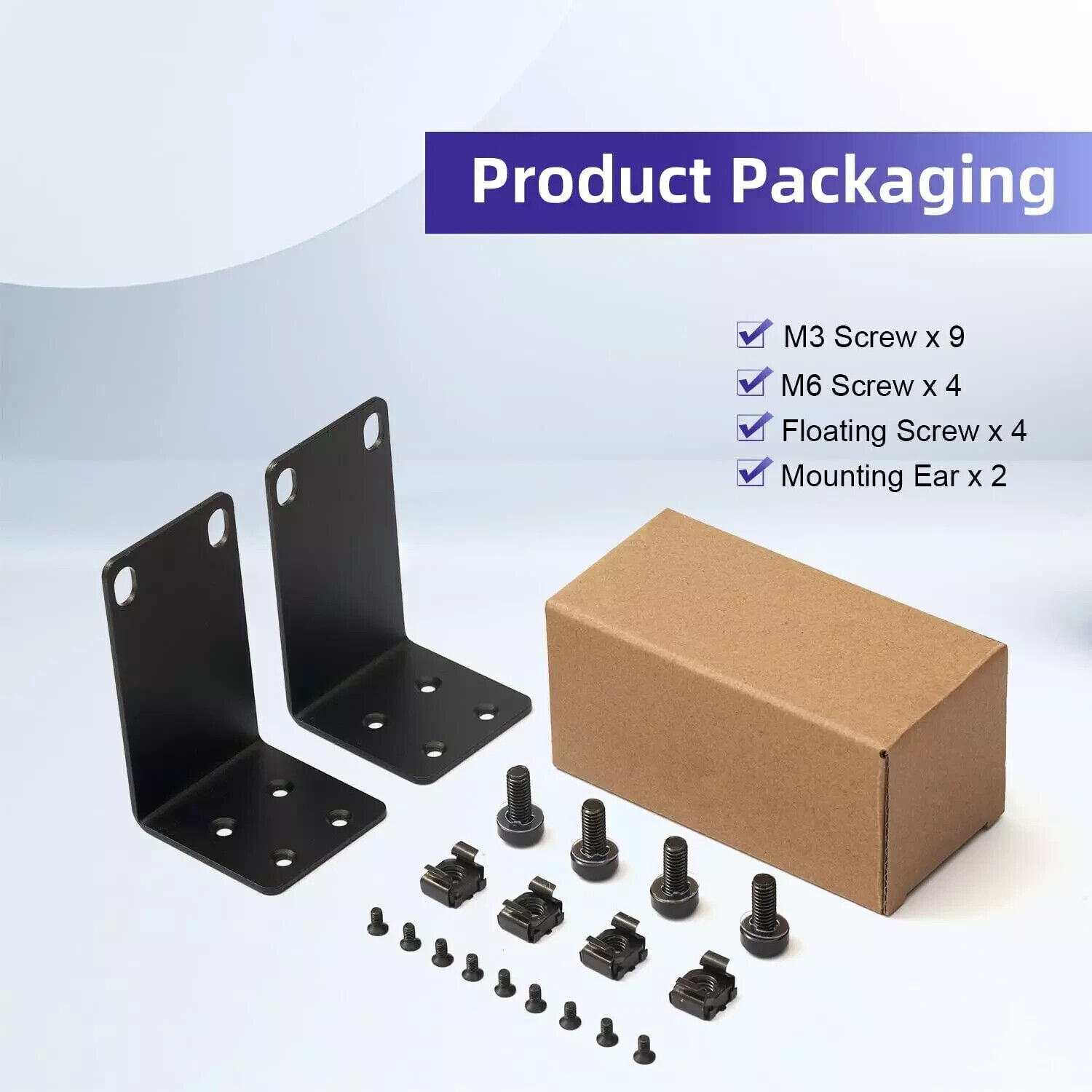 Rack Mount Kit 1U Rack Ears for NETGEAR, MS510TX, SRX5308, XS505M, XS508M,FS526T