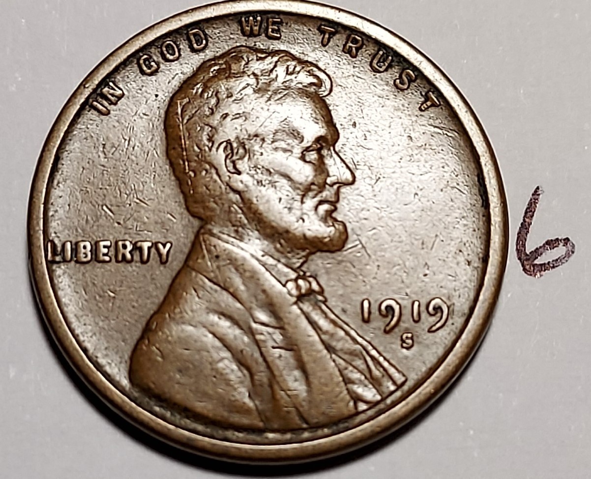 1919-S Lincoln Wheat Cent #6