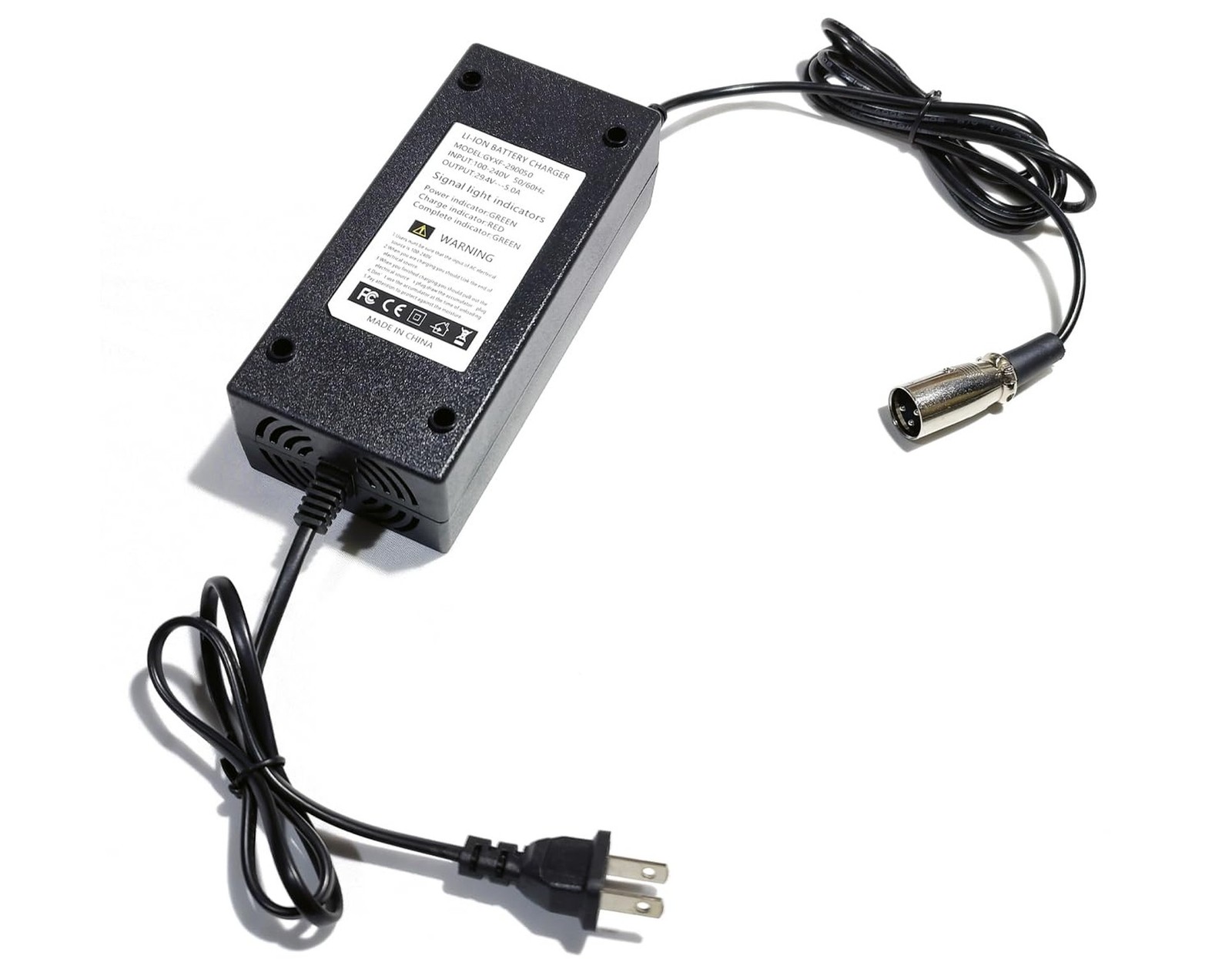 29.4V5A Mobility Scooter and Electric Wheelchair Charger,3 Prong, 3Pin,Male X...