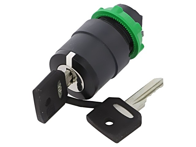 ZB5AG3 switch: rotary switch with key 22mm rod.Pos: 3 black SCHNEIDER E