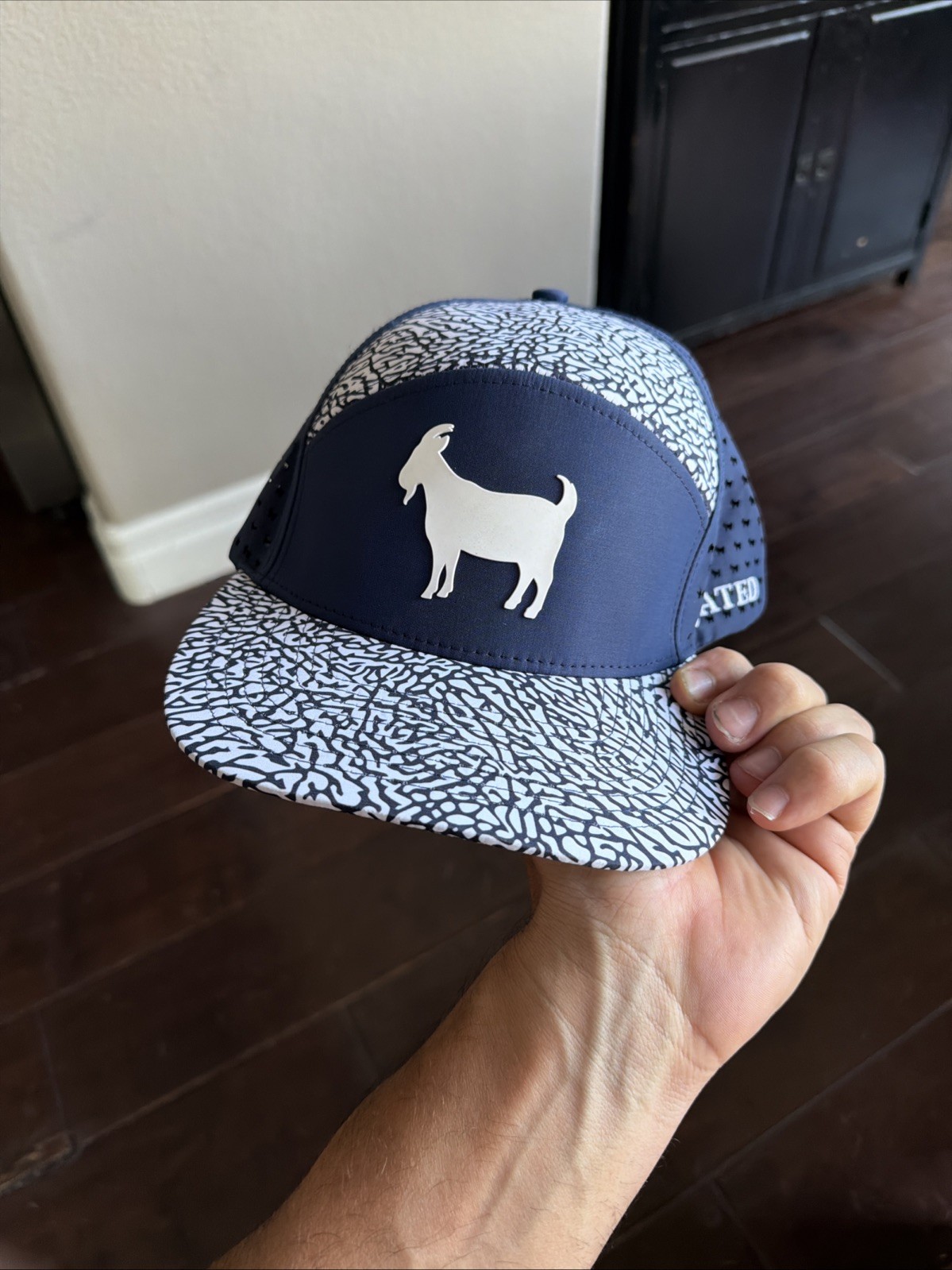 Goated Golf Hat White And Blue