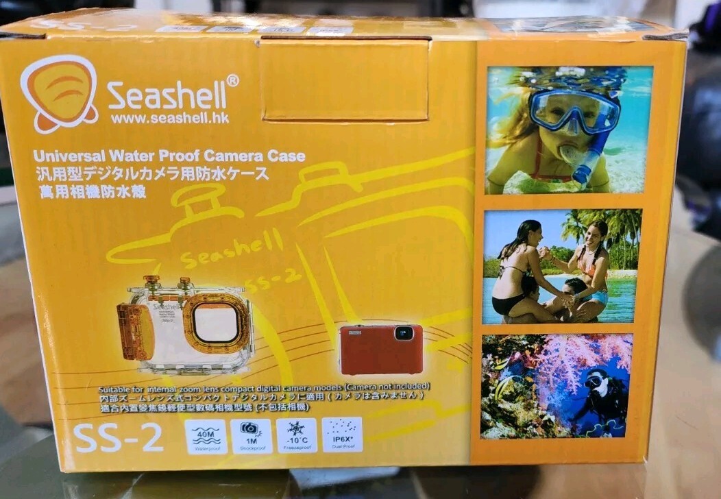 Seashell SS-2 NEW Underwater 40M 130ft Waterproof Camera RED/CLEAR CASE