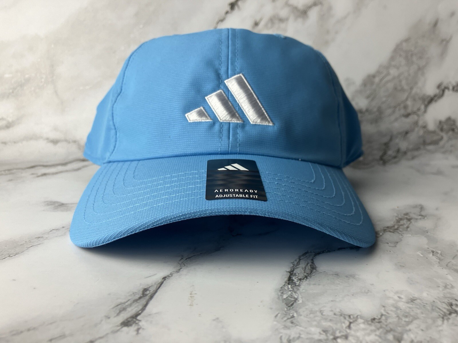 Men’s Adidas Golf Relaxed 2 Strap back Hat Semi Blue Burst/White OS Fits Most