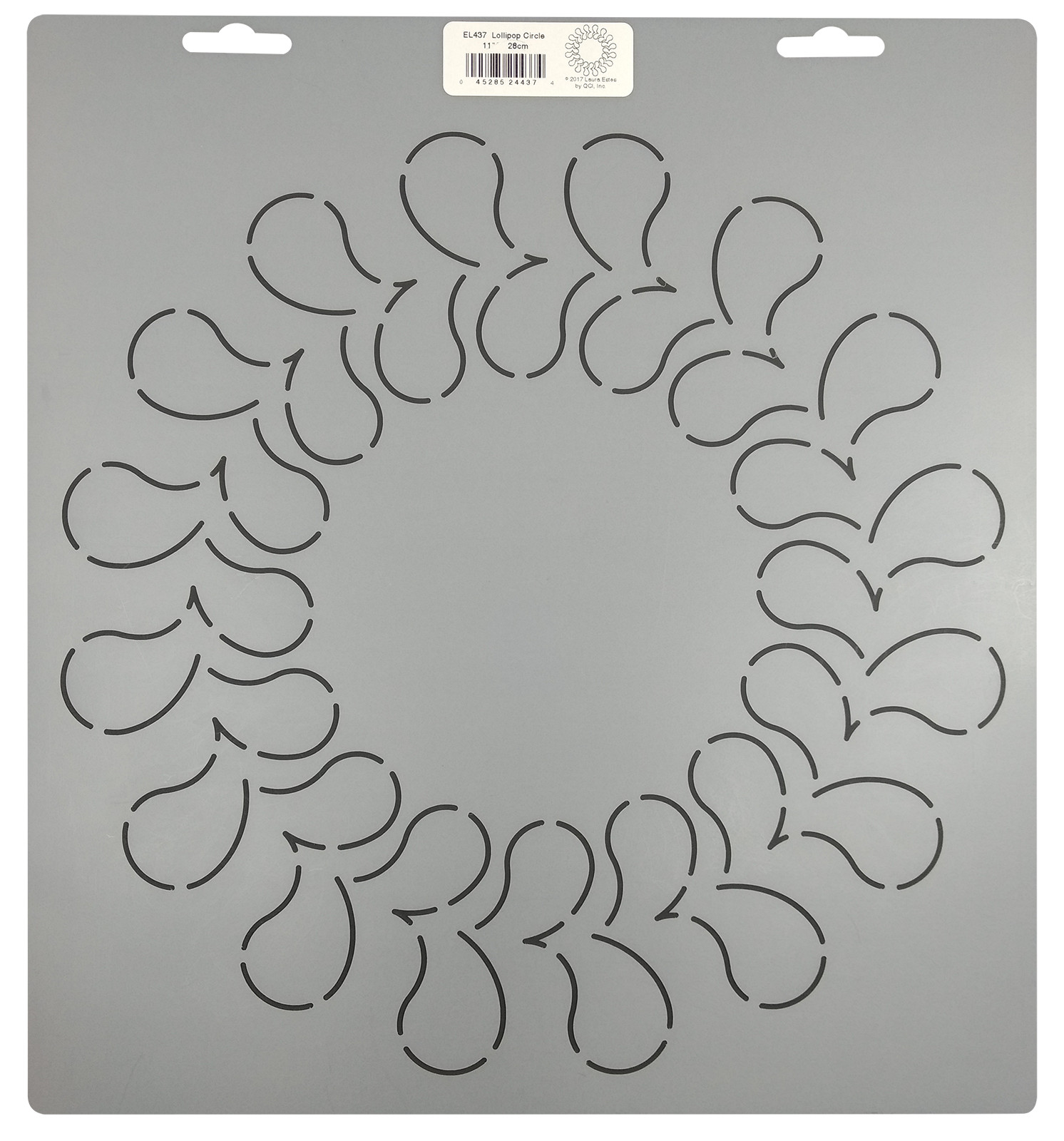 Quilting Stencil Feather Quilt Pattern 11" Circle Block Feathered Motif Template