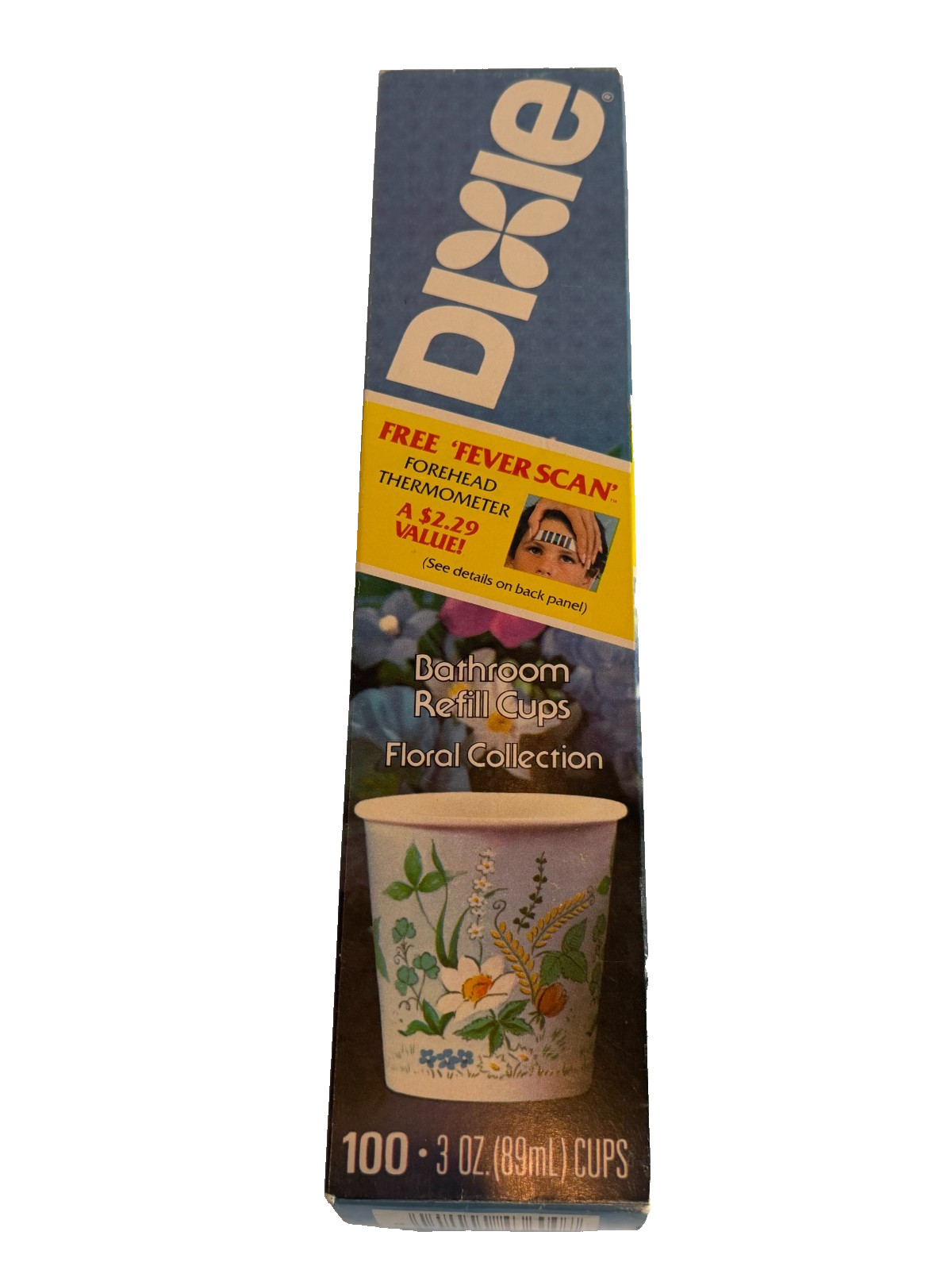 Vtg 80s Dixie Cups 3 oz. Floral Colllection 100 Count Sealed Box Bathroom NOS